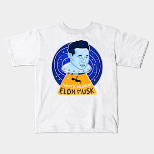 Alien Elon musk Kids T-Shirt